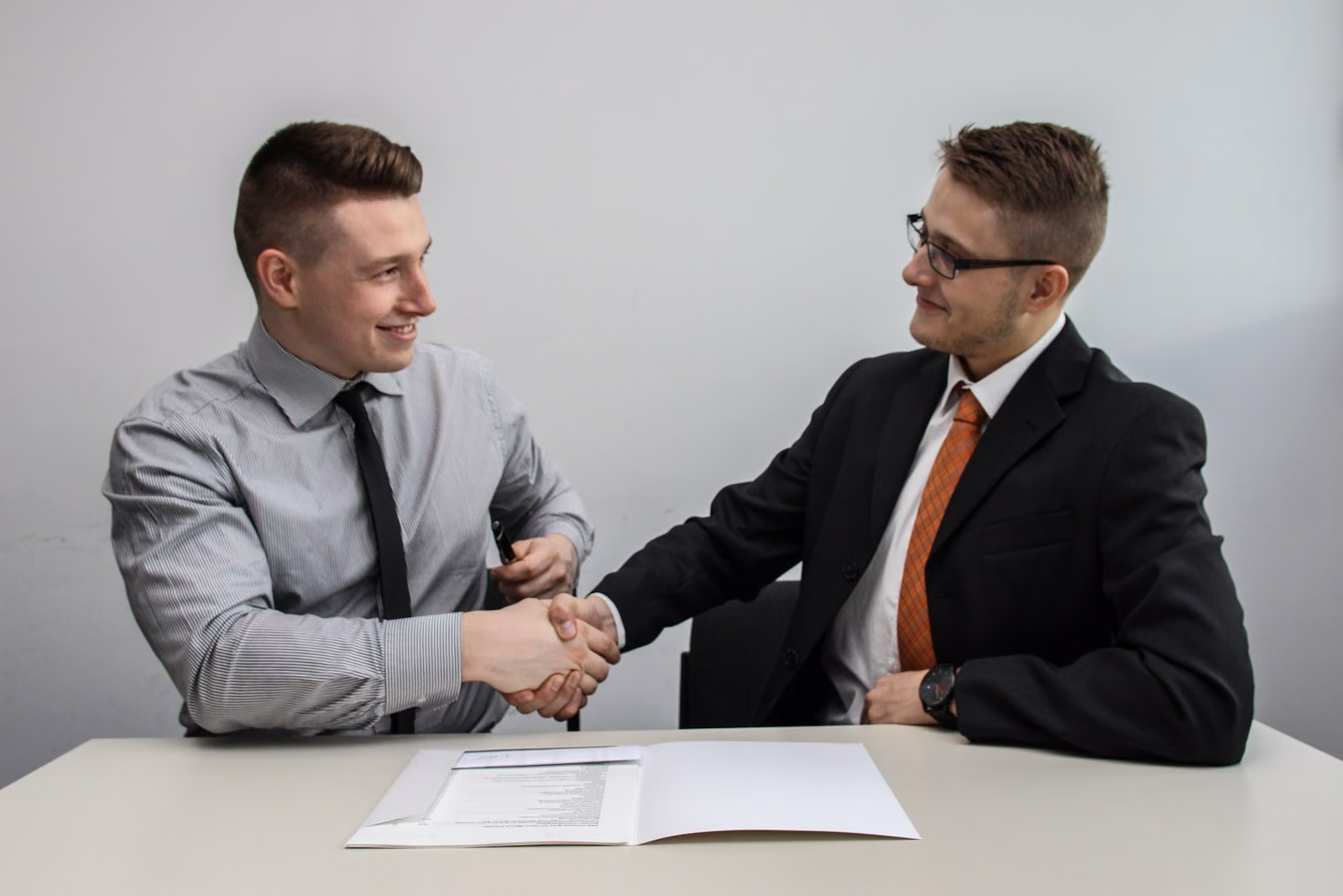 Immigration consultant meeting a client